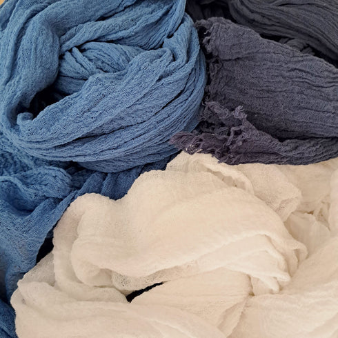 Fine boiled cotton scarf. Women's scarves for the beach. Unisex scarves.